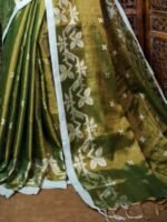 Exclusive Dual Tone Shiuli Tissue Sari With Blouse Piece