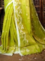 Exclusive Dual Tone Shiuli Tissue Sari With Blouse Piece