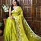 Exclusive Dual Tone Shiuli Tissue Sari With Blouse Piece