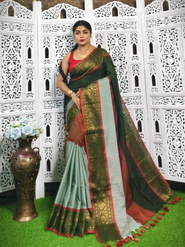 Exclusive Multi Color Handloom Saree