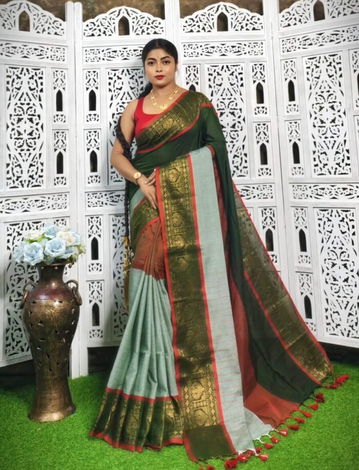 Exclusive Multi Color Handloom Saree
