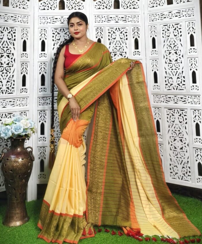 Exclusive Multi Color Handloom Saree