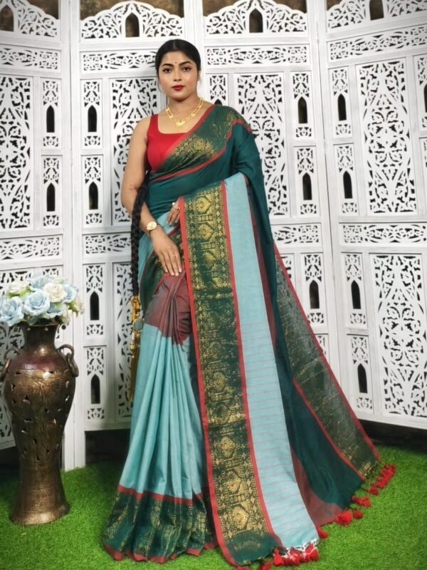 Exclusive Multi Color Handloom Saree