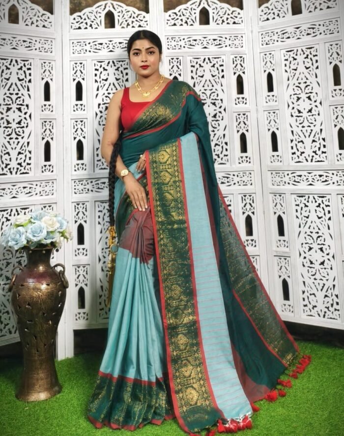 Exclusive Multi Color Handloom Saree