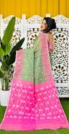 Greeny Grey Soft Buti Korat Jamdani Saree
