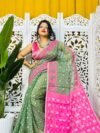 Greeny Grey Soft Buti Korat Jamdani Saree