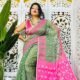 Greeny Grey Soft Buti Korat Jamdani Saree