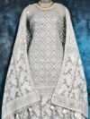 Ikkat Grey Unstitched 2 Piece Jamdani Suit Set