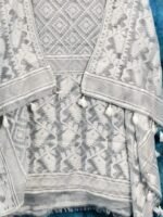 Ikkat Grey Unstitched 2 Piece Jamdani Suit Set