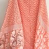 Ikkat Light Orange Unstitched 2 Piece Jamdani Suit Set