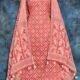 Ikkat Pastel Red Unstitched 2 Piece Jamdani Suit Set