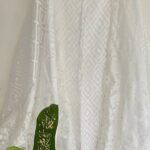 Ikkat White Unstitched 2 Piece Jamdani Suit Set