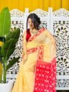 Light Orange Soft Buti Korat Jamdani Saree