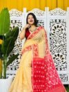 Light Orange Soft Buti Korat Jamdani Saree