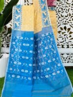 Light Yellow Soft Buti Korat Jamdani Saree