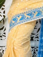 Light Yellow Soft Buti Korat Jamdani Saree