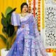 Loto Pata Soft Dusky Blue Jamdani Sari