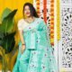 Loto Pata Soft Persian Green Jamdani Sari