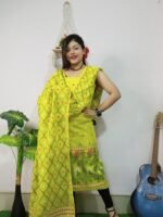 Pata Bahar Brass Unstitched 2 Piece Jamdani Suit Set