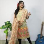 Pata Bahar Cream Unstitched 2 Piece Jamdani Suit Set
