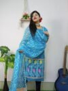 Pata Bahar Picton Blue Unstitched 2 Piece Jamdani Suit Set