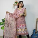 Pata Bahar Rosy Brown Unstitched 2 Piece Jamdani Suit Set