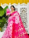 Persian Pink Soft Korat Buti Jamdani Saree