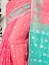 Salmon Pink Soft Buti Korat Jamdani Saree