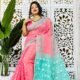 Salmon Pink Soft Buti Korat Jamdani Saree