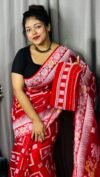 Shiuli Soft Red Jamdani Saree