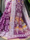 Shiuli Soft Warm Purple Jamdani Sari