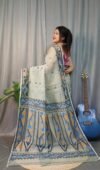 Nokshimala Soft Ash Jamdani Saree - Image 3