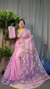 Nokshimala Soft Pink Jamdani Saree