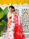 White Soft Korat Buti Jamdani Saree