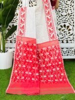 White Soft Buti Korat Jamdani Saree