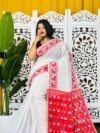 White Soft Buti Korat Jamdani Saree