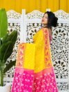 Yellow Soft Buti Korat Jamdani Saree