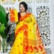 Yellow Soft Korat Buti Jamdani Saree