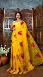 Yellow Soft Marigold Handloom Saree