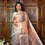 Exclusive Dual Tone Lotus Tissue Sari With Blouse Piece