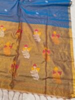 Exclusive Dual Tone Pata Tissue Sari With Blouse Piece