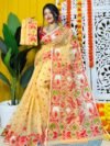 Shiuli Soft Pastel Orange Jamdani Saree