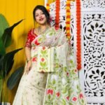 Shiuli Soft White Rock Jamdani Saree