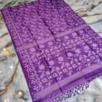 Dark Lavender Pure Tussar By Tussar Handloom Sari With Blouse Piece