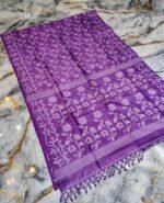 Dark Lavender Pure Tussar By Tussar Handloom Sari With Blouse Piece
