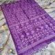 Dark Lavender Pure Tussar By Tussar Handloom Sari With Blouse Piece