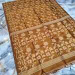 Light Copper Pure Tussar By Tussar Handloom Sari With Blouse Piece