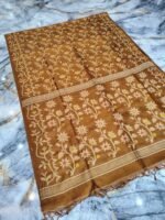 Light Copper Pure Tussar By Tussar Handloom Sari With Blouse Piece