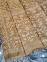 Mushroom Pure Tussar By Tussar Handloom Sari With Blouse Piece