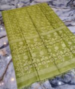 Olive Pure Tussar By Tussar Handloom Sari With Blouse Piece